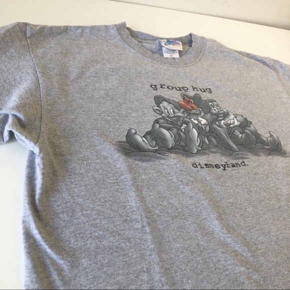 Disney Group Hug Grumpy T-Shirt Grey Large L Gray - Picture 2 of 5